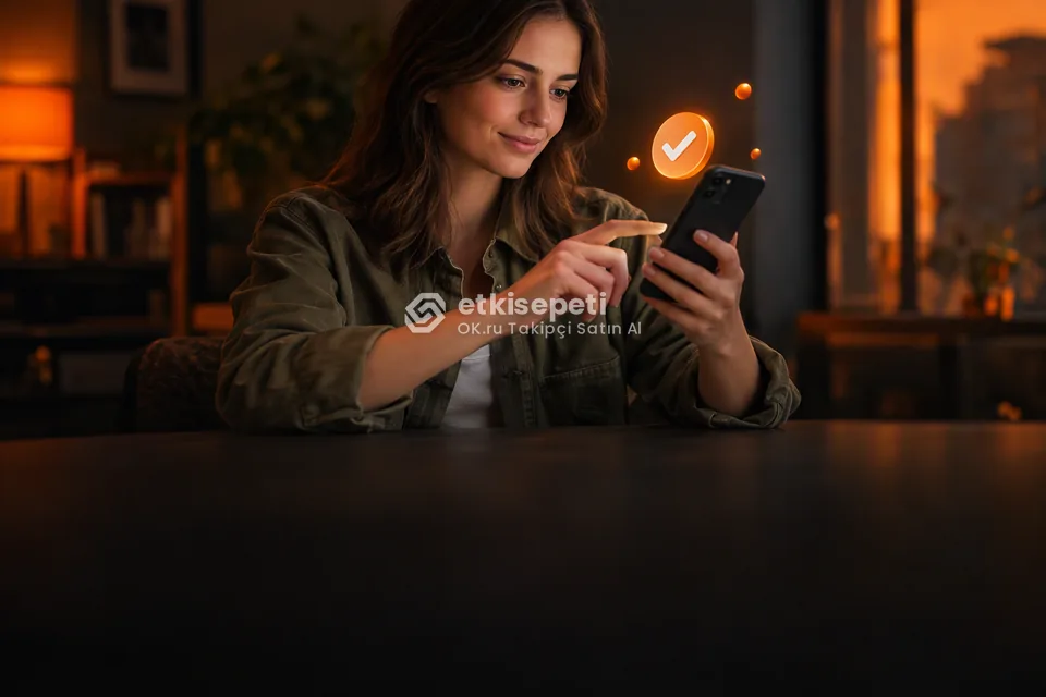 Sipariş adımını tamamlayan bir kullanıcı