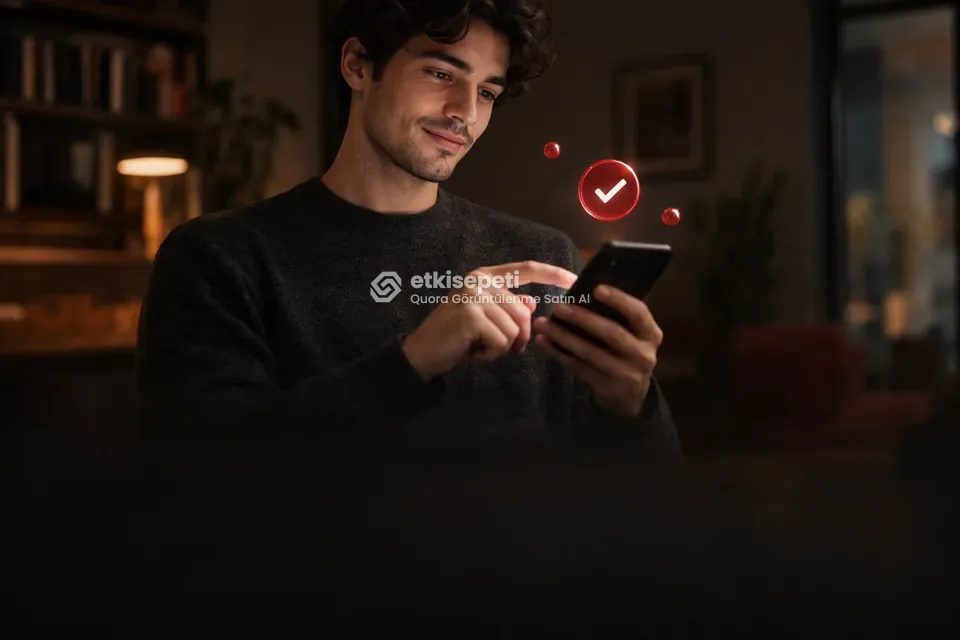 Sipariş adımını tamamlayan bir kullanıcı