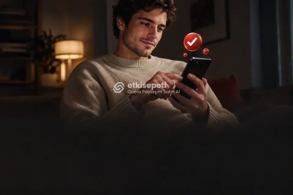 Sipariş adımını tamamlayan bir kullanıcı