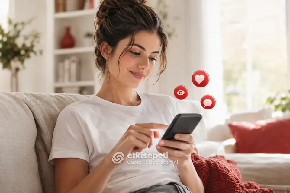 Diğer Quora hizmetlerine göz atan bir kullanıcı