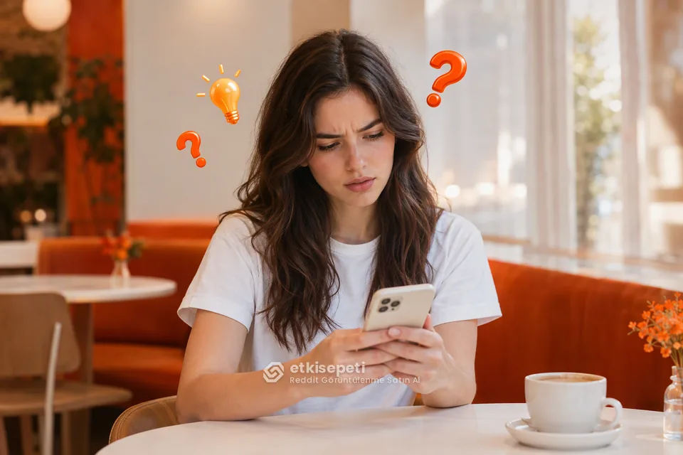 Reddit Görüntülenme satın almadan önce sorularını düşünen bir kullanıcı