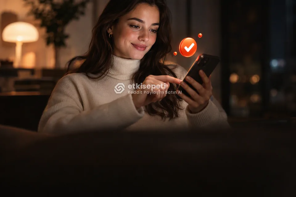 Sipariş adımını tamamlayan bir kullanıcı