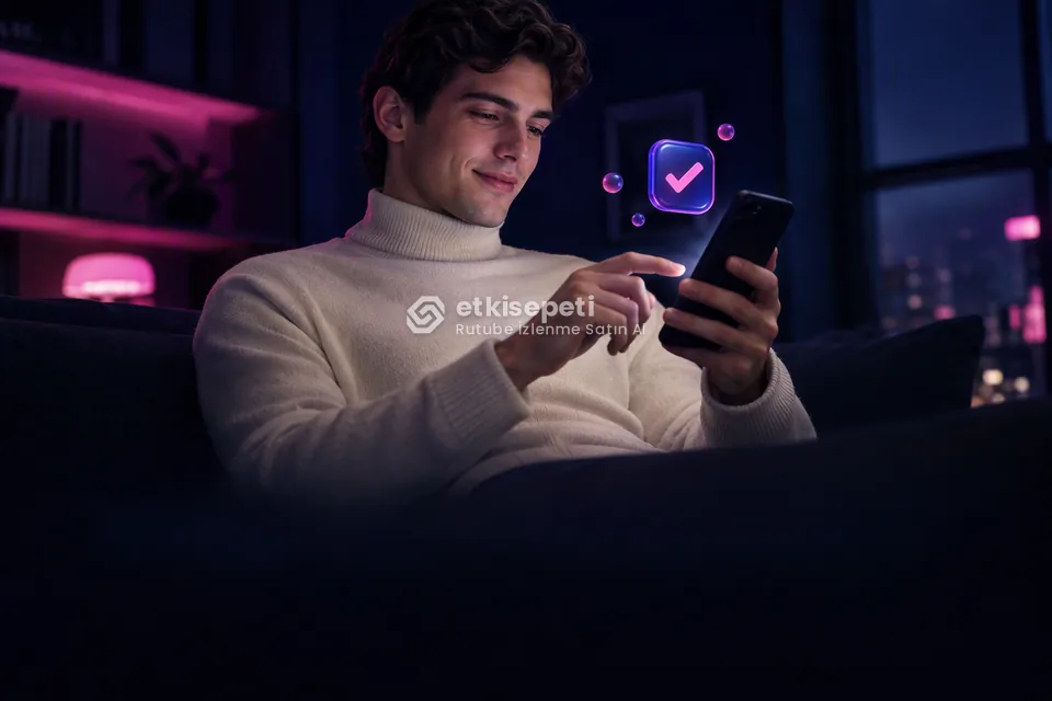 Sipariş adımını tamamlayan bir kullanıcı