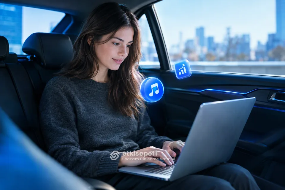 Shazam Dinlenme sayfasında “Hangi Sanatçılar Shazam Dinlenme Kullanıyor?” konusunu anlatan görsel