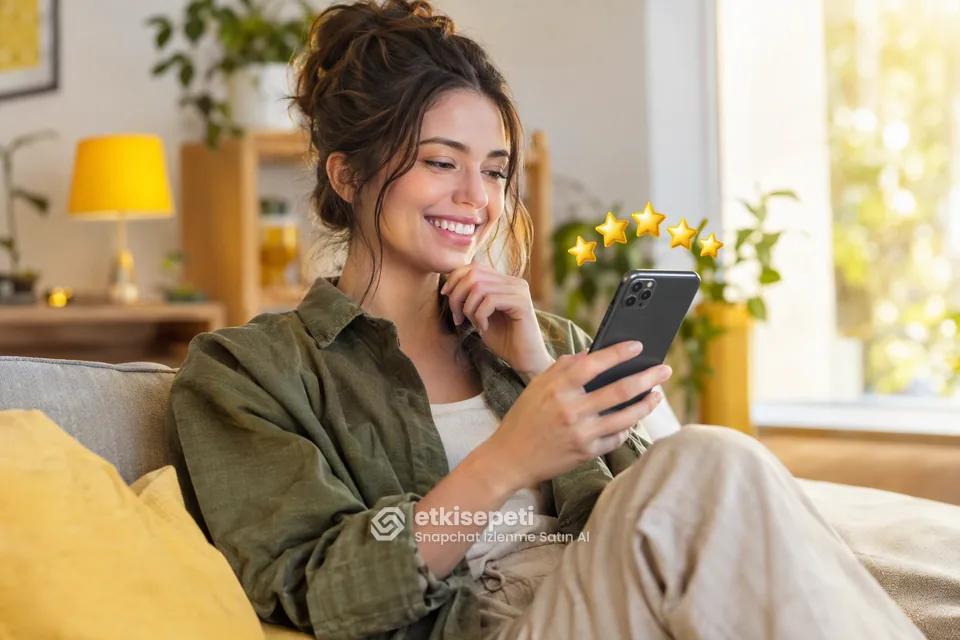 Snapchat İzlenme hizmetini değerlendiren memnun bir kullanıcı
