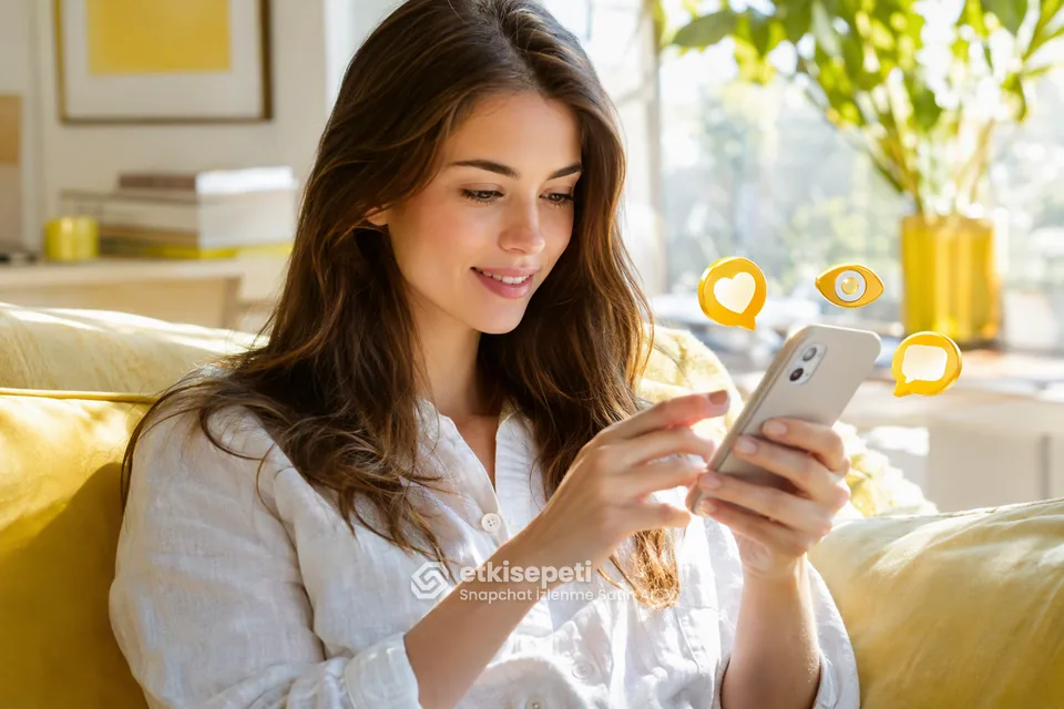Diğer Snapchat hizmetlerine göz atan bir kullanıcı