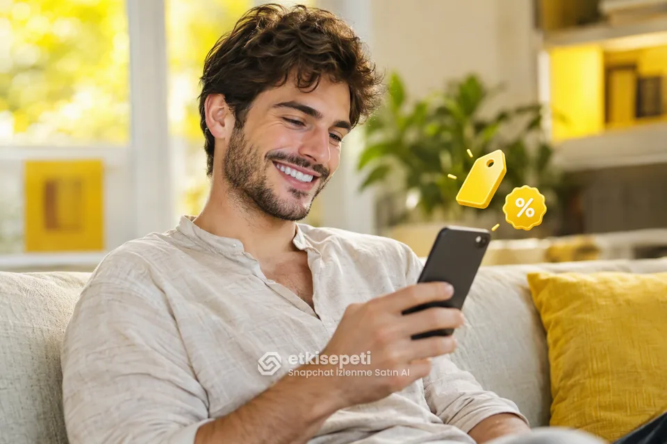 Snapchat İzlenme paket fiyatlarını inceleyen bir kullanıcı