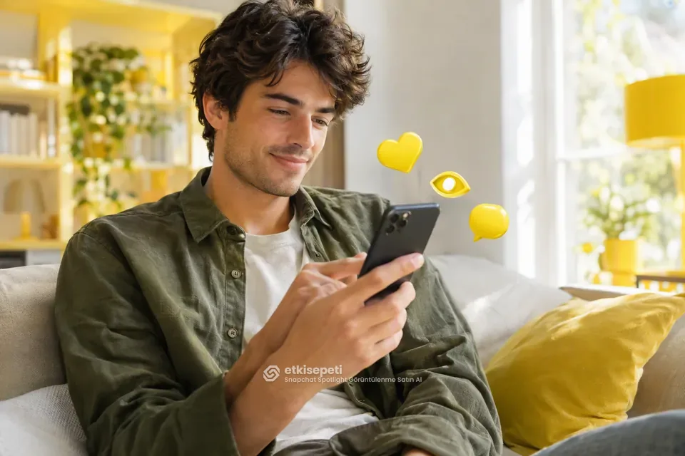 Diğer Snapchat hizmetlerine göz atan bir kullanıcı
