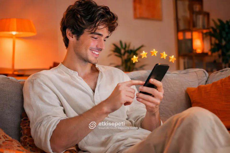 SoundCloud Reposts hizmetini değerlendiren memnun bir kullanıcı