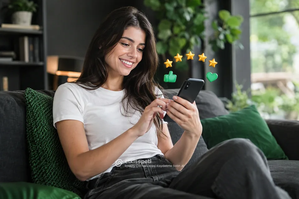 Spotify Çalma Listesi Kaydetme hizmetini değerlendiren memnun bir kullanıcı