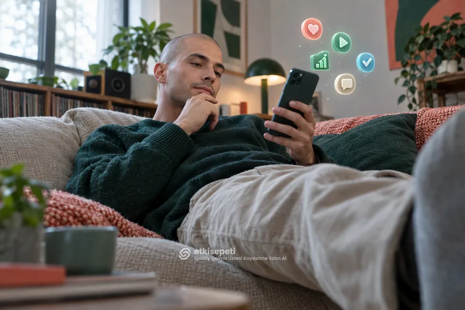 Spotify Çalma Listesi Kaydetme paket seçiminde kademeli artışı gösteren izometrik sahne