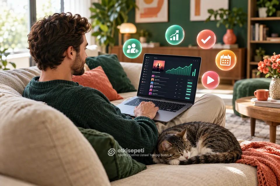 Spotify Çalma Listesi Takipçi Satın Al paket seçiminde kademeli büyüme görseli