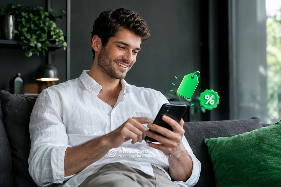 Spotify Playlist Dinlenme paket fiyatlarını inceleyen bir kullanıcı