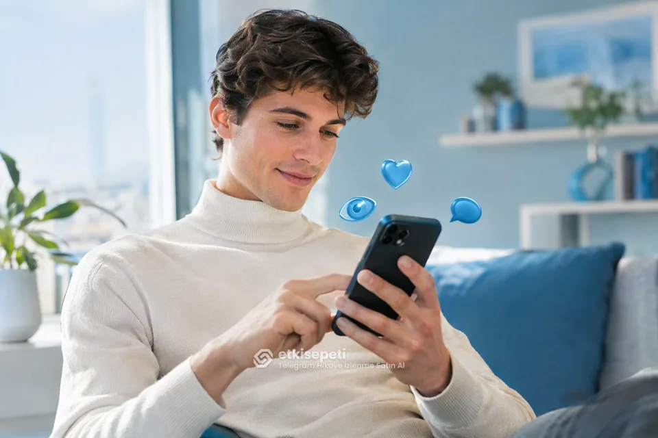 Diğer Telegram hizmetlerine göz atan bir kullanıcı