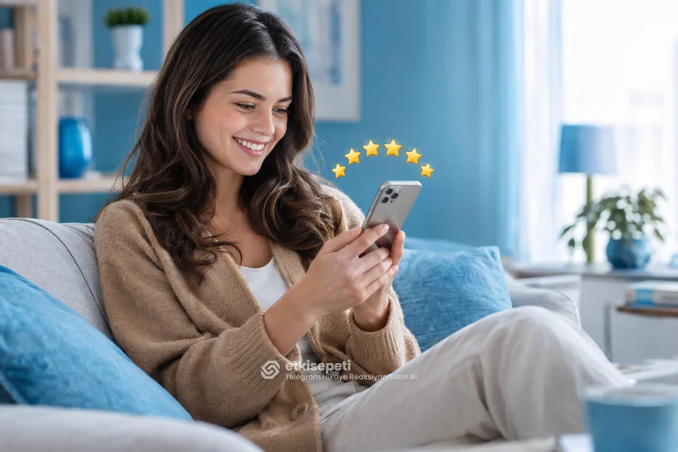 Telegram Hikaye Reaksiyon hizmetini değerlendiren memnun bir kullanıcı