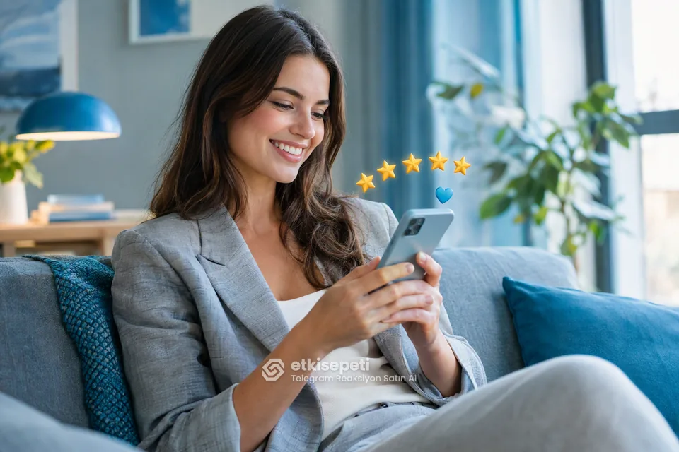 Telegram Reaksiyon hizmetini değerlendiren memnun bir kullanıcı