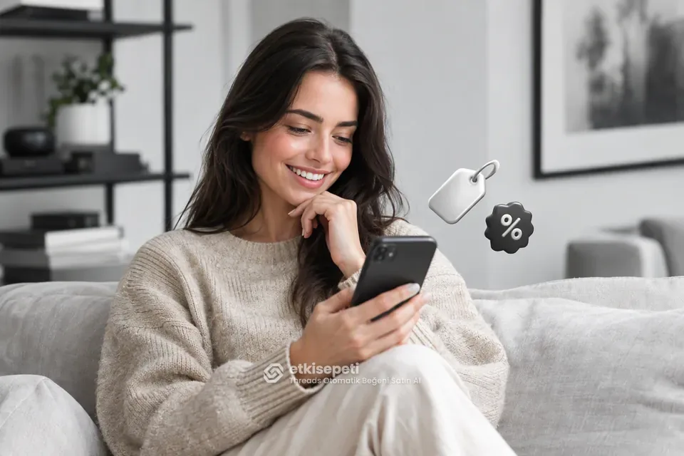 Threads Otomatik Beğeni paket fiyatlarını inceleyen bir kullanıcı