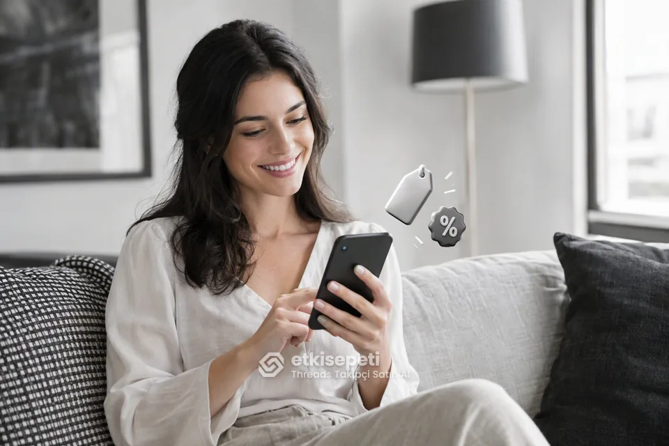 Threads Takipçi paket fiyatlarını inceleyen bir kullanıcı