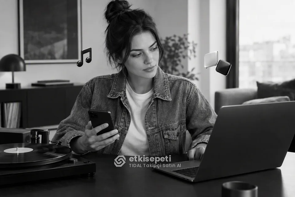 TIDAL Takipçi sayfasında “TIDAL Takipçi ile Spotify ve SoundCloud Takipçi Arasındaki Fark” konusunu anlatan görsel