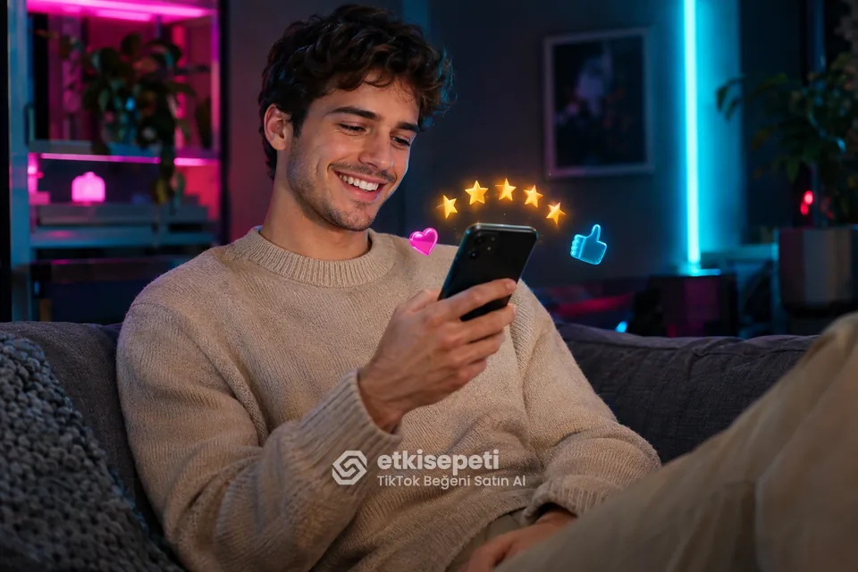 TikTok Beğeni hizmetini değerlendiren memnun bir kullanıcı