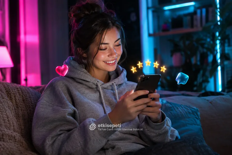 TikTok Canlı Yayın İzlenme hizmetini değerlendiren memnun bir kullanıcı