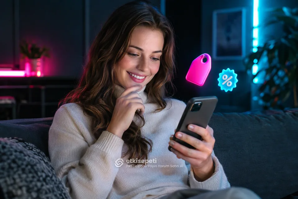 TikTok Canlı Yayın Yorum paket fiyatlarını inceleyen bir kullanıcı