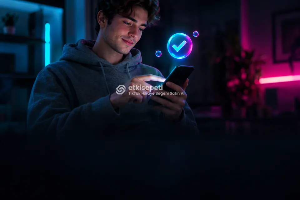 Sipariş adımını tamamlayan bir kullanıcı