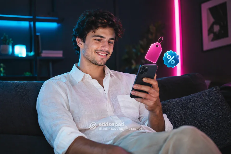 TikTok Hikaye İzlenme paket fiyatlarını inceleyen bir kullanıcı