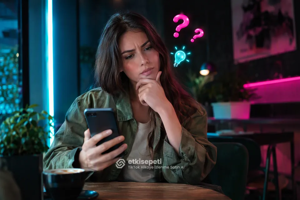 TikTok Hikaye İzlenme satın almadan önce sorularını düşünen bir kullanıcı