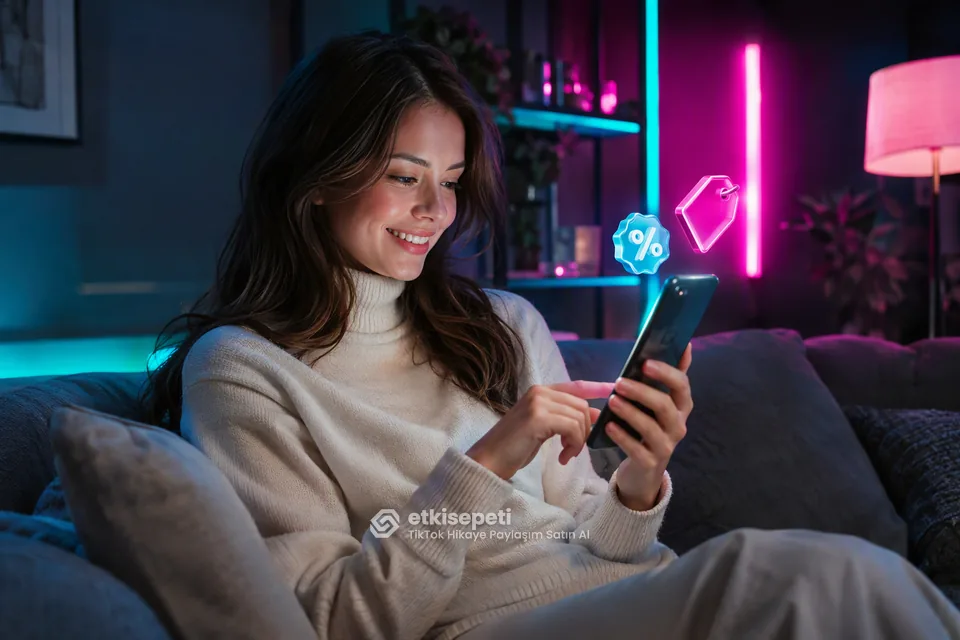 TikTok Hikaye Paylaşım paket fiyatlarını inceleyen bir kullanıcı