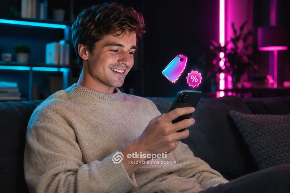 TikTok İzlenme paket fiyatlarını inceleyen bir kullanıcı