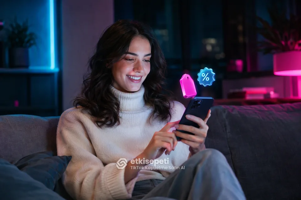 TikTok Kaydetme paket fiyatlarını inceleyen bir kullanıcı