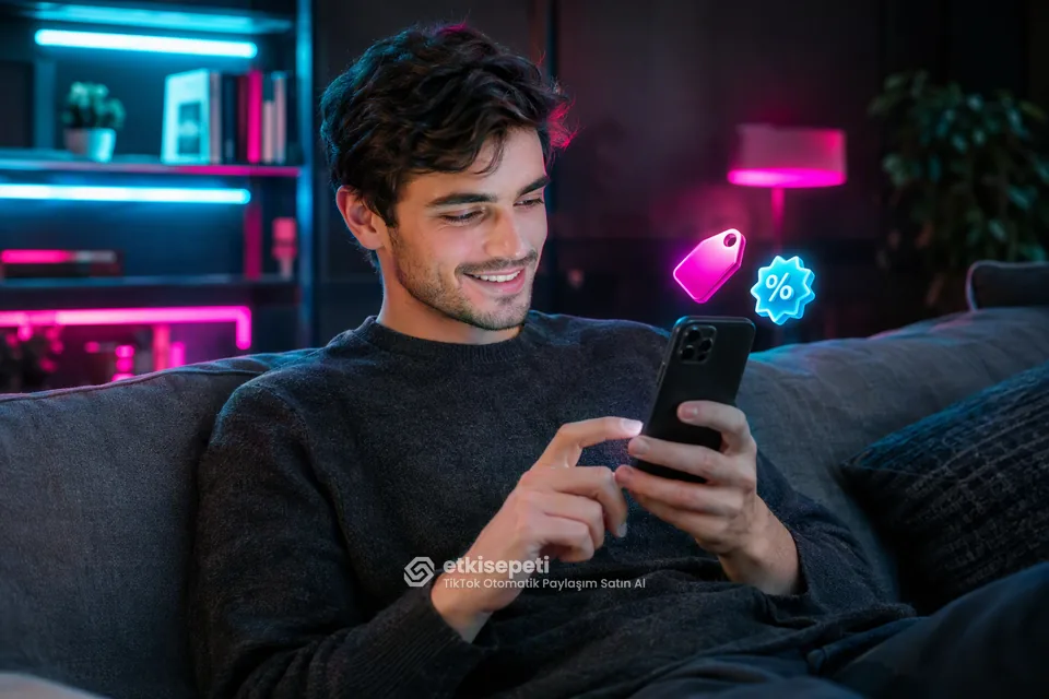 TikTok Otomatik Paylaşım paket fiyatlarını inceleyen bir kullanıcı