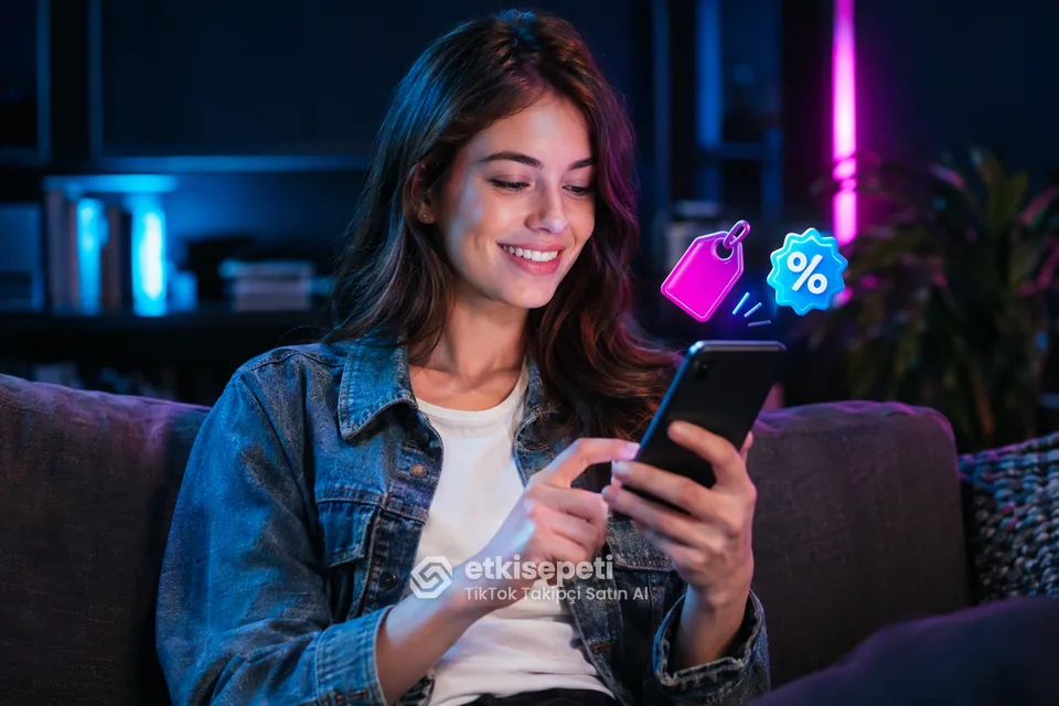 TikTok Takipçi paket fiyatlarını inceleyen bir kullanıcı