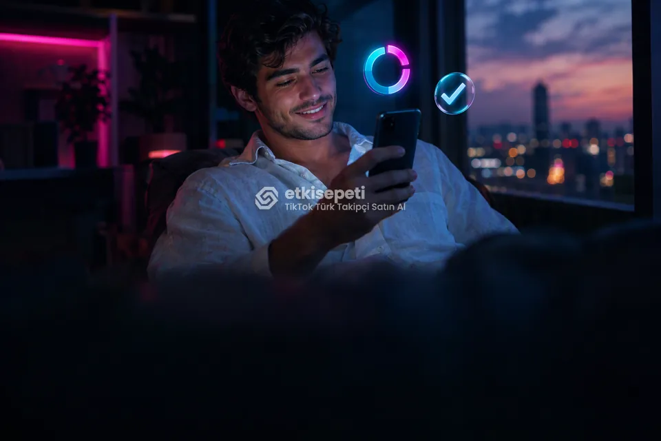 Siparişinin ilerleyişini takip eden bir kullanıcı
