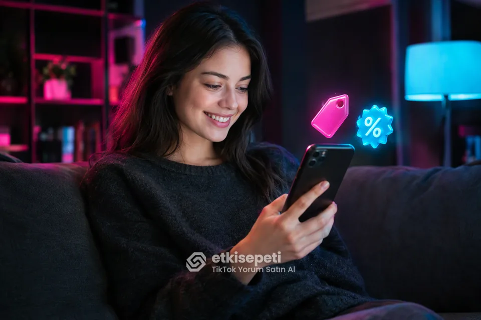 TikTok Yorum paket fiyatlarını inceleyen bir kullanıcı