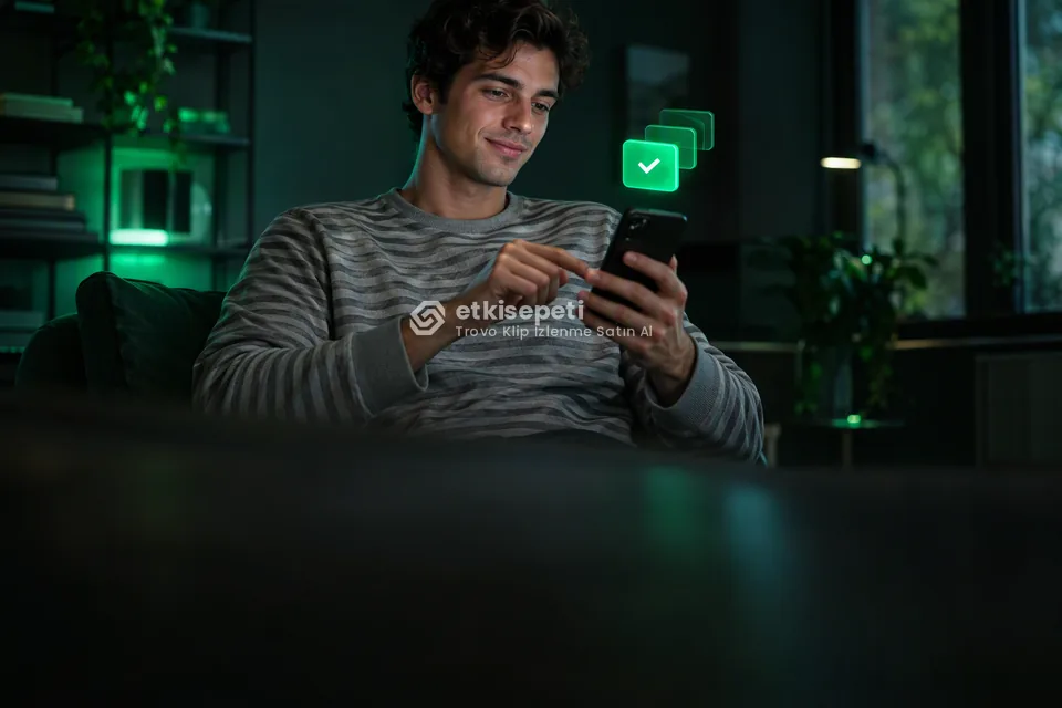 Telefonunda paket ve adet seçen bir kullanıcı