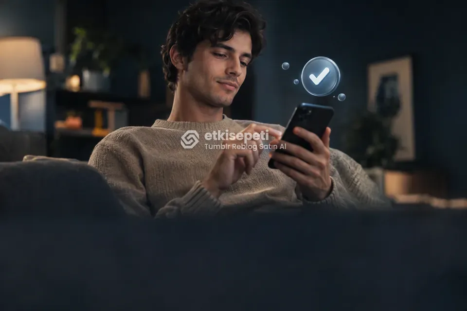 Sipariş adımını tamamlayan bir kullanıcı