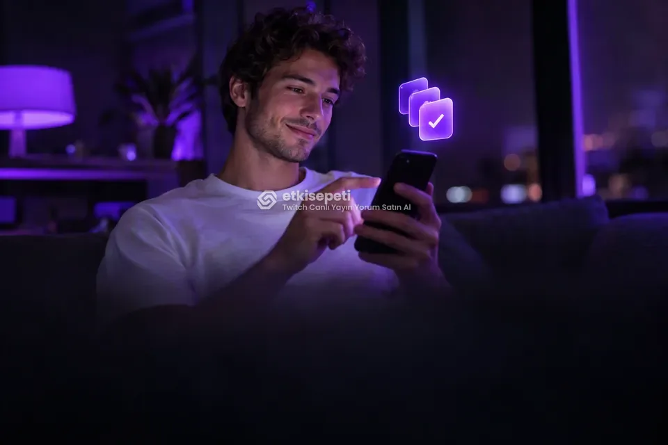 Telefonunda paket ve adet seçen bir kullanıcı