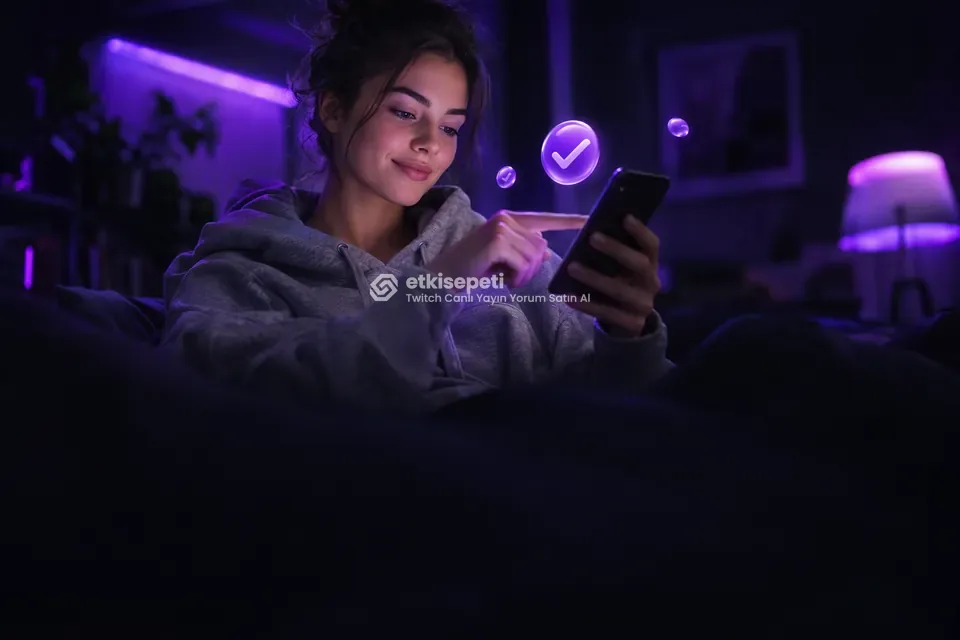 Sipariş adımını tamamlayan bir kullanıcı