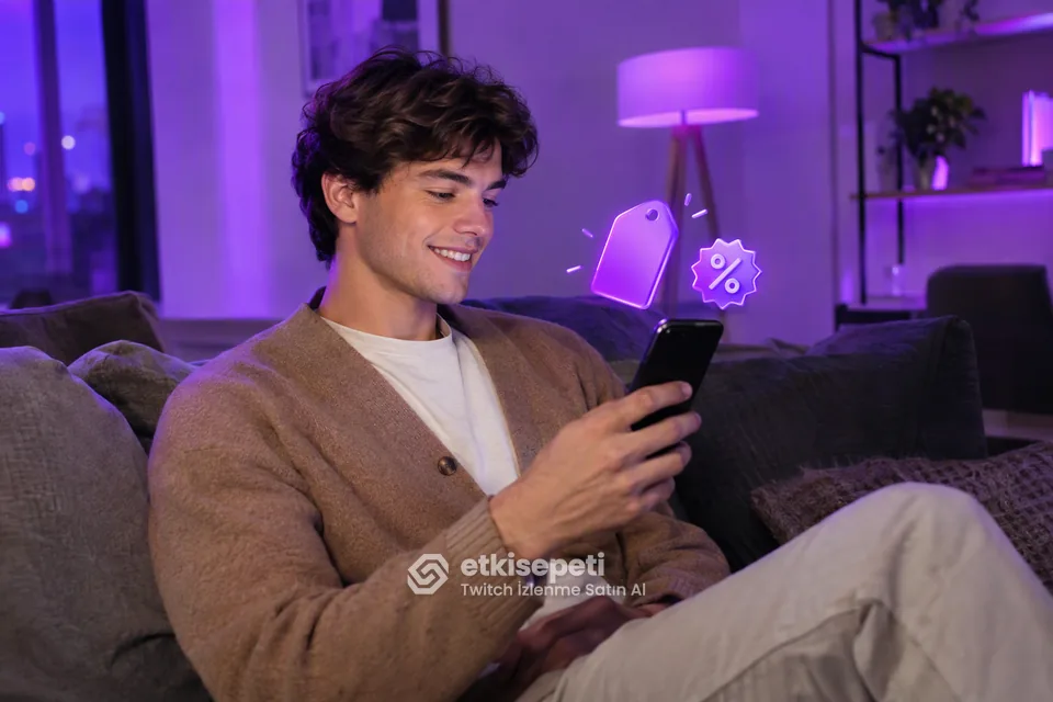 Twitch İzlenme paket fiyatlarını inceleyen bir kullanıcı