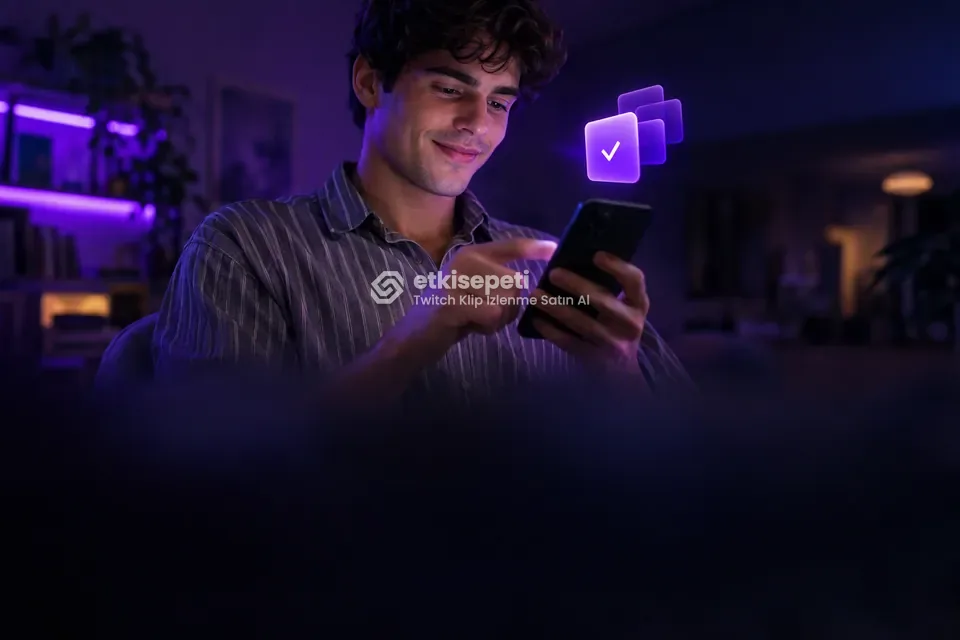 Telefonunda paket ve adet seçen bir kullanıcı