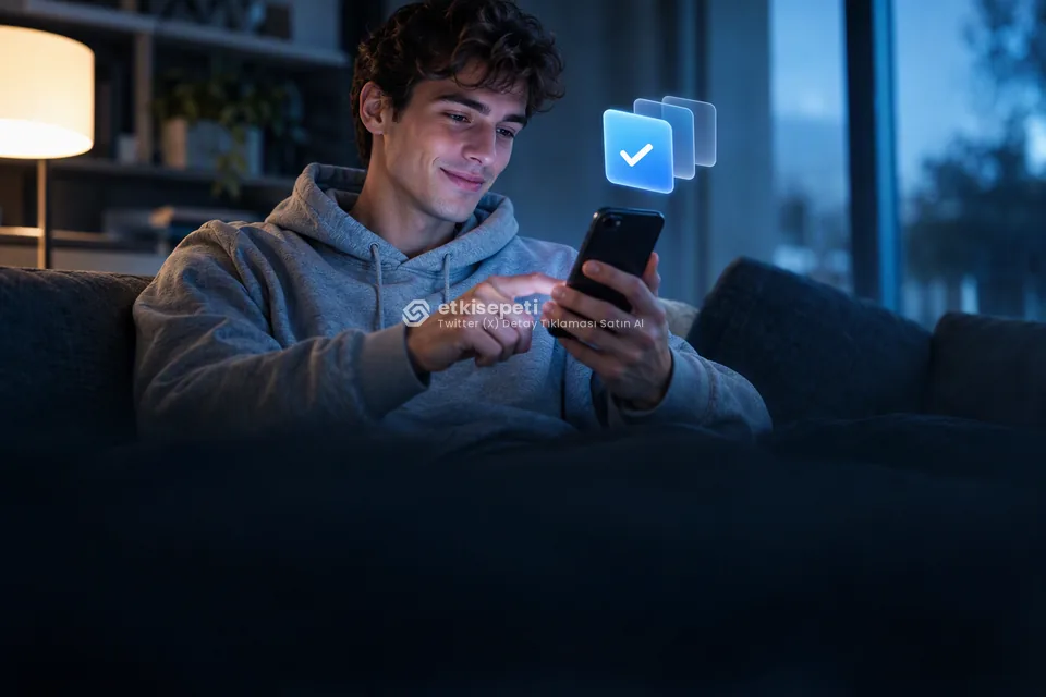 Telefonunda paket ve adet seçen bir kullanıcı