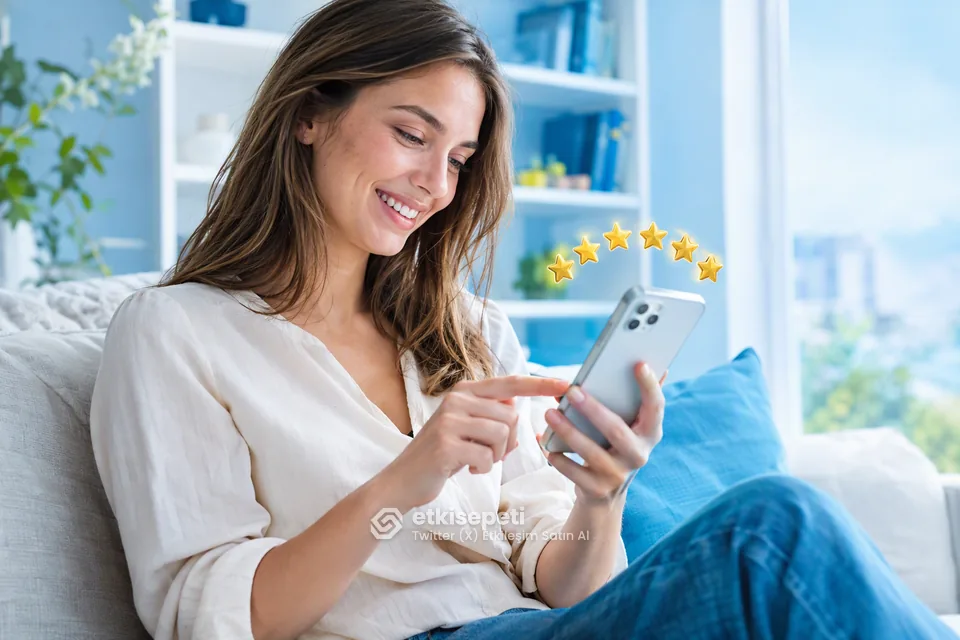 Twitter (X) Etkileşim hizmetini değerlendiren memnun bir kullanıcı