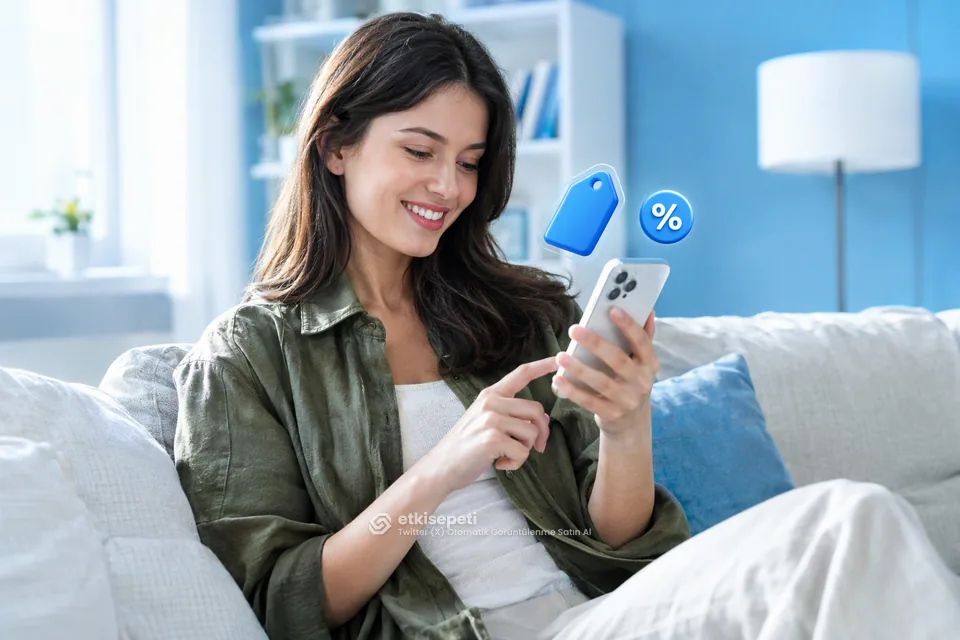 Twitter (X) Otomatik Görüntülenme paket fiyatlarını inceleyen bir kullanıcı