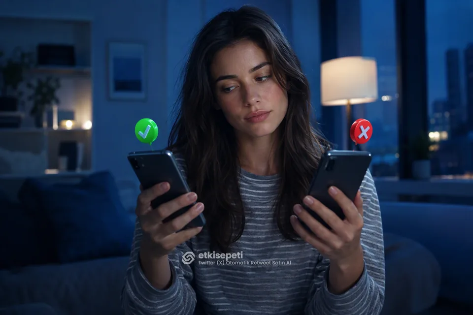 İki seçeneği karşılaştırarak Twitter (X) Otomatik Retweet için site seçen bir kullanıcı