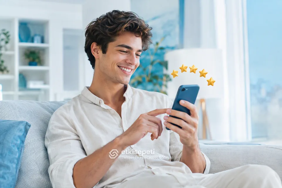 Twitter (X) ReTweet hizmetini değerlendiren memnun bir kullanıcı