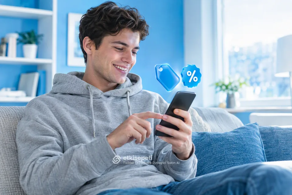 Twitter (X) Space Dinleyici paket fiyatlarını inceleyen bir kullanıcı