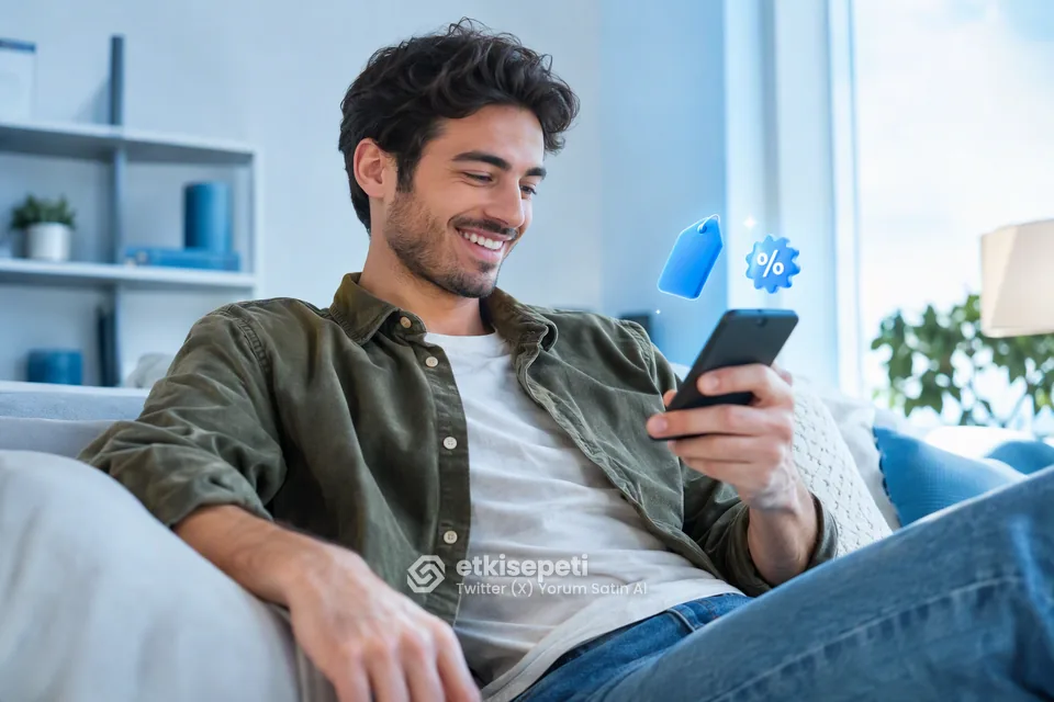 Twitter (X) Yorum paket fiyatlarını inceleyen bir kullanıcı