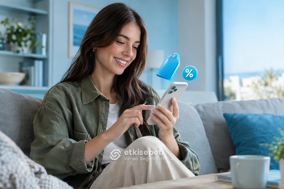 Vimeo Beğeni paket fiyatlarını inceleyen bir kullanıcı